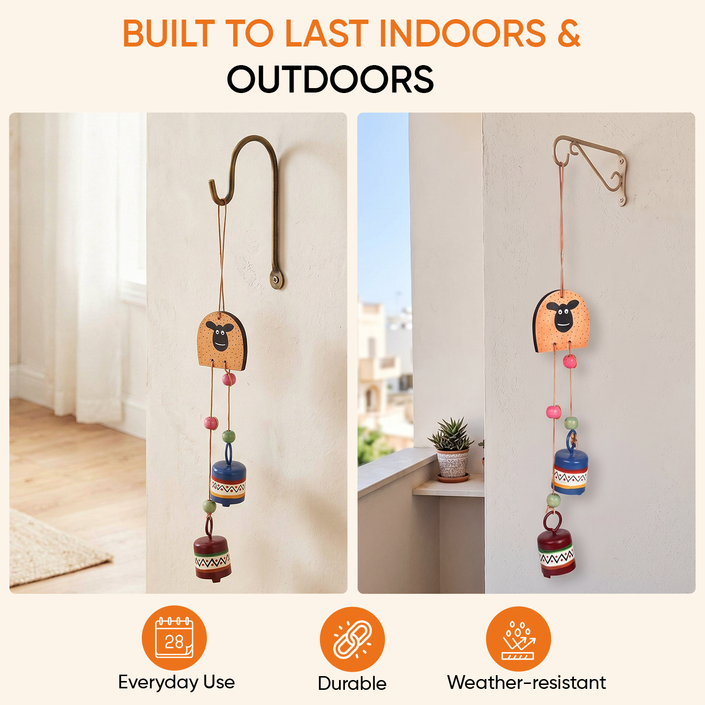 Tintin Dog Windchime with Two Metal Bells