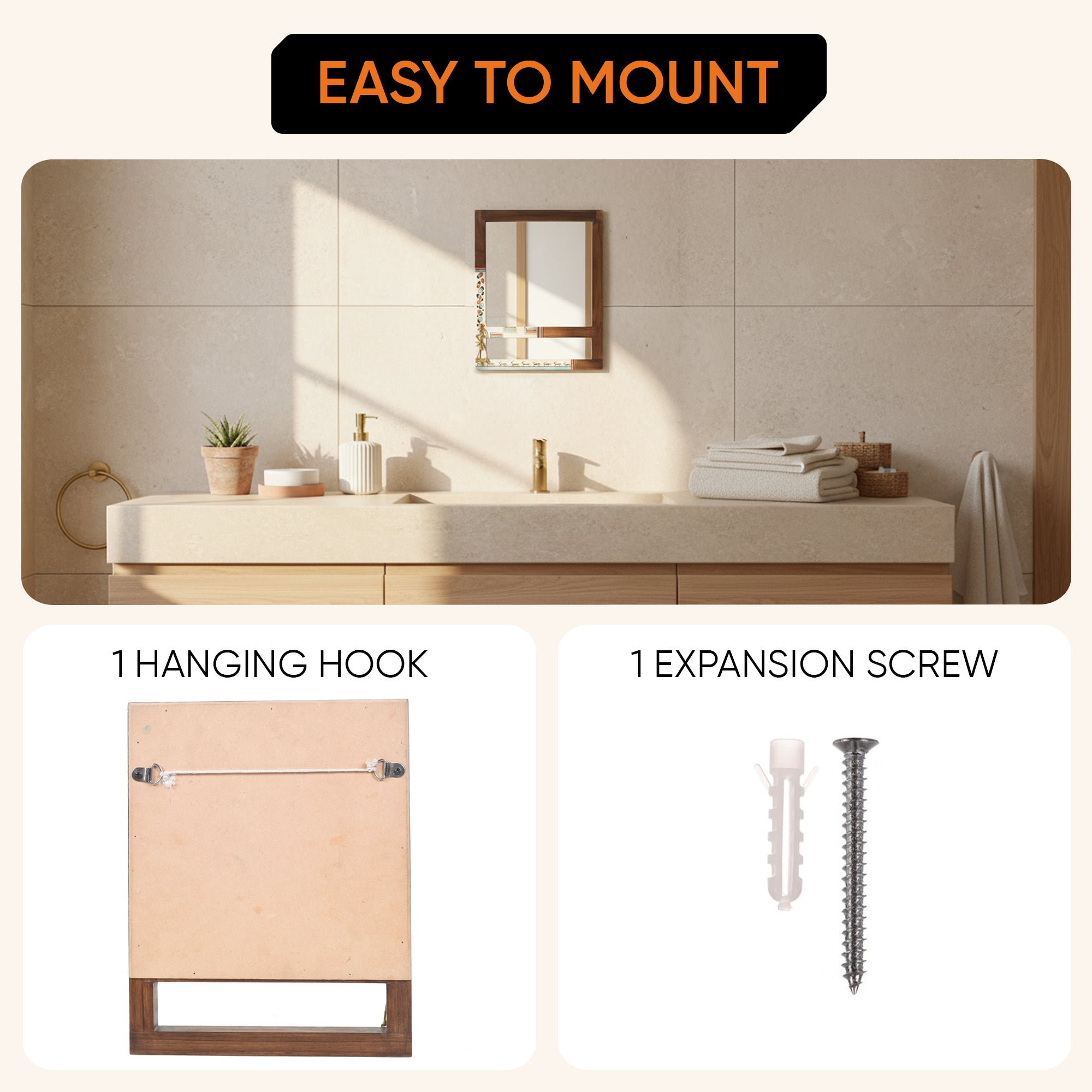 Reflective Spendor Teakwood Mirror