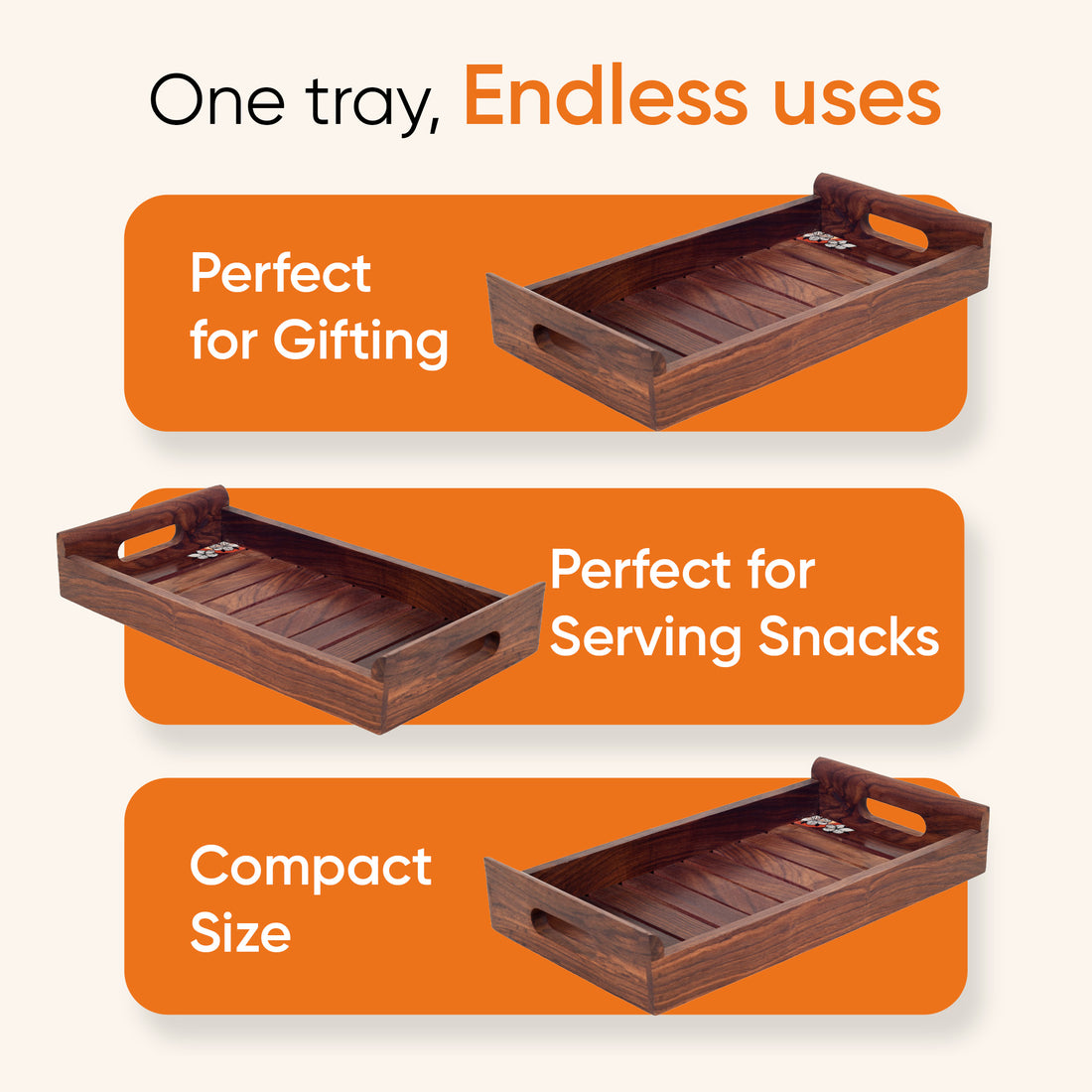 Timeless Elegance Rosewood Tray