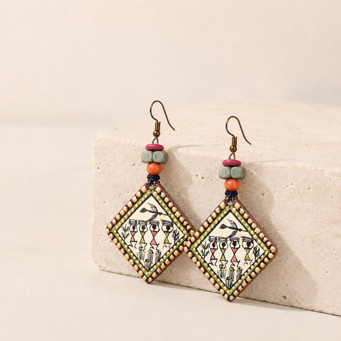 Jeda-II Tribal Art Earrings