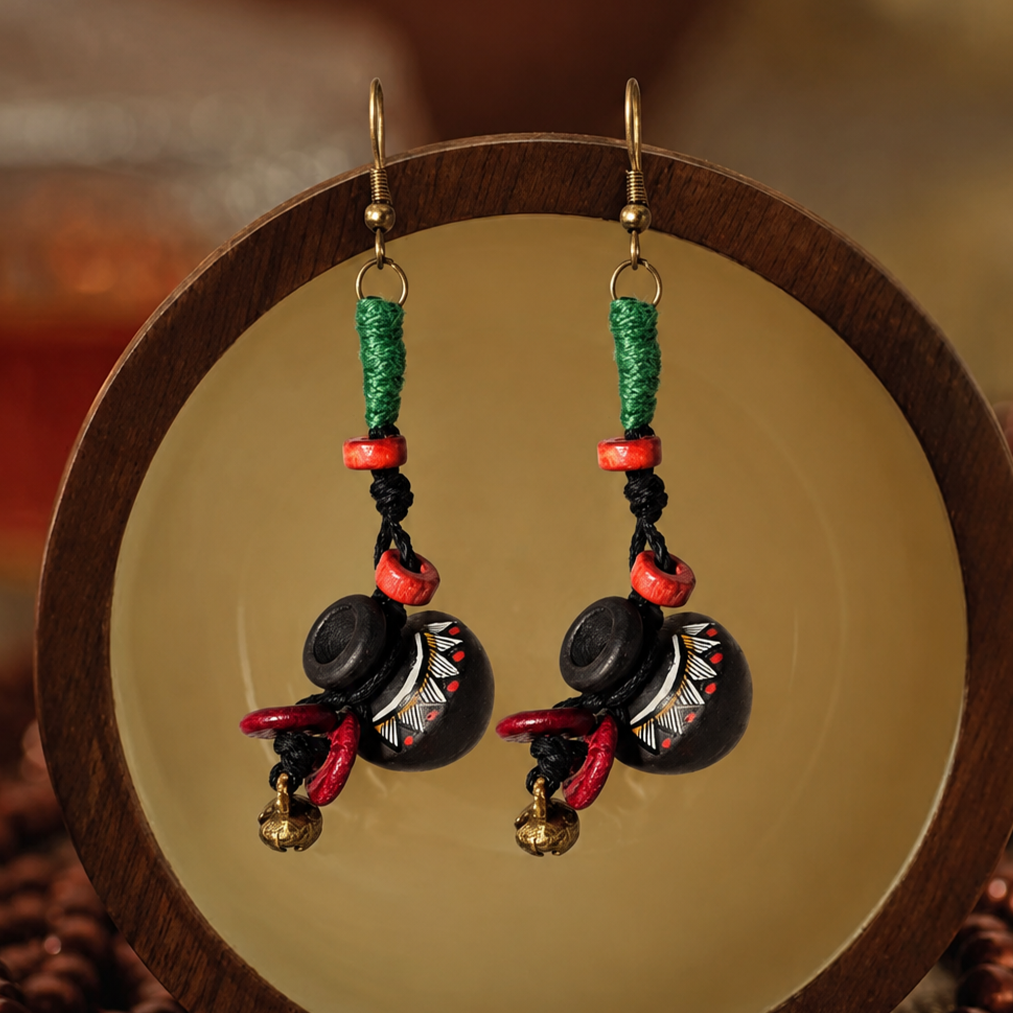 Tribal Terracotta Danglers