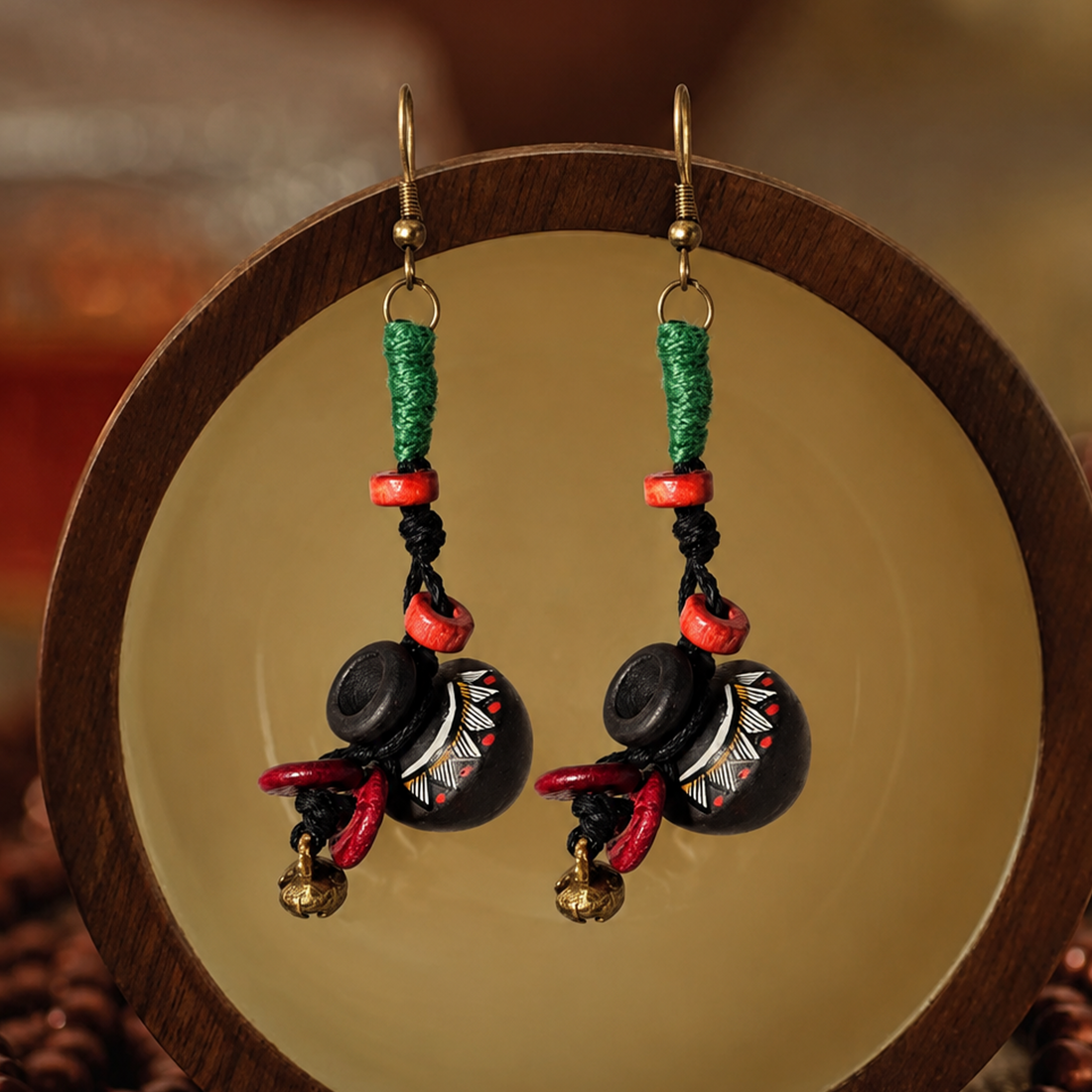 Tribal Terracotta Danglers