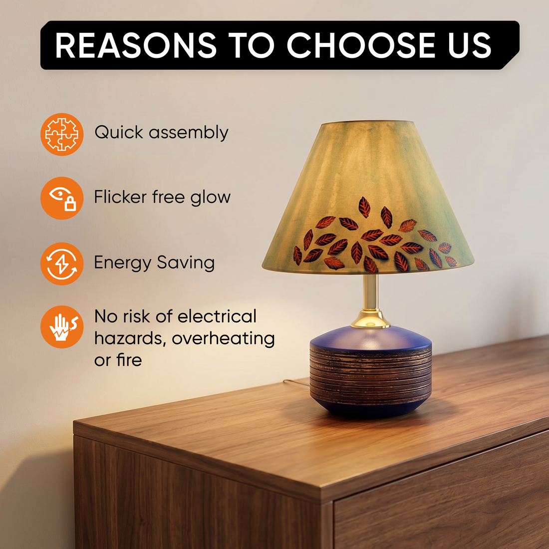 Ocean Mist Terracotta Table Lampshade ( 8x8x12)