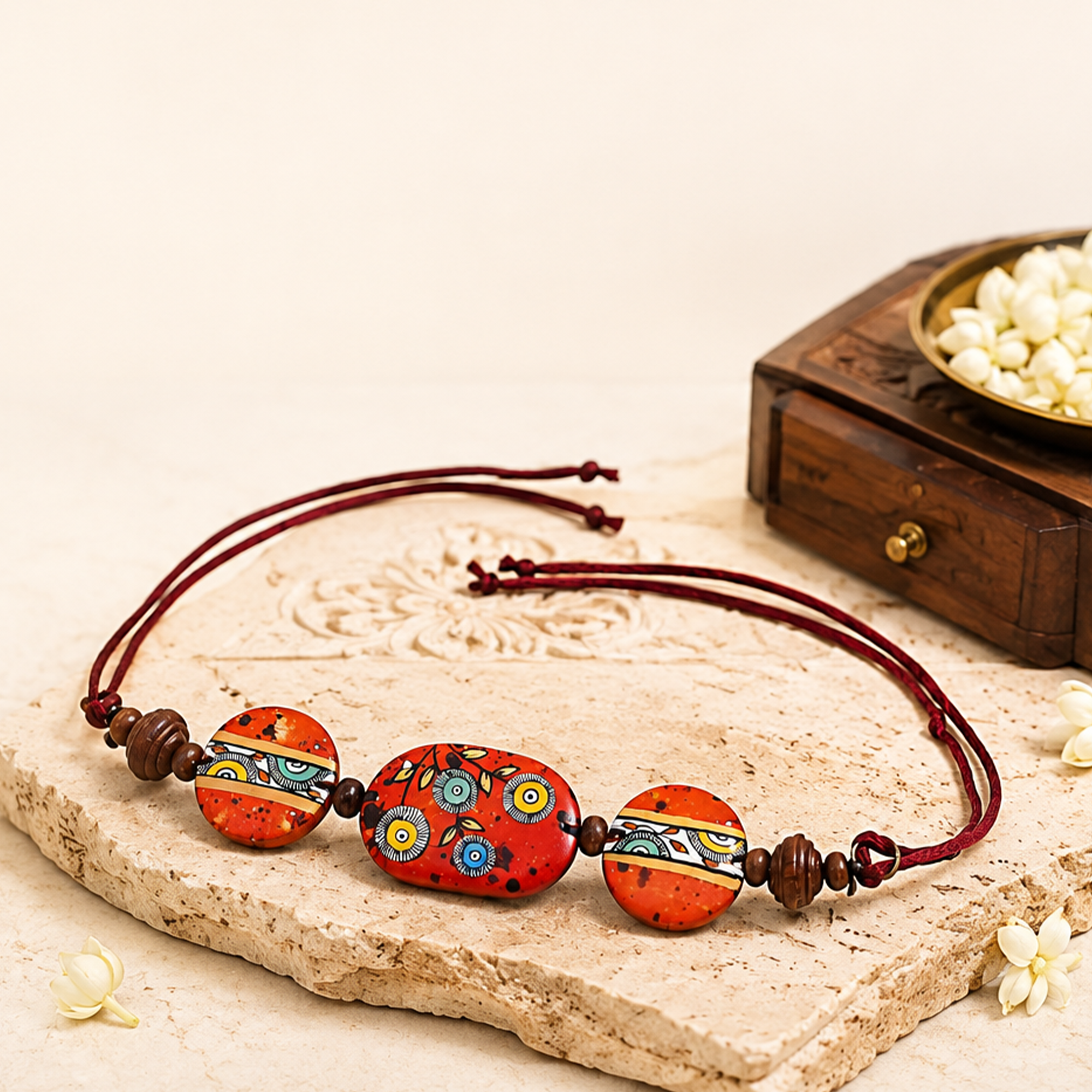 Kaleidoscope Keepsake Locket Handcrafted Ethnic Necklace