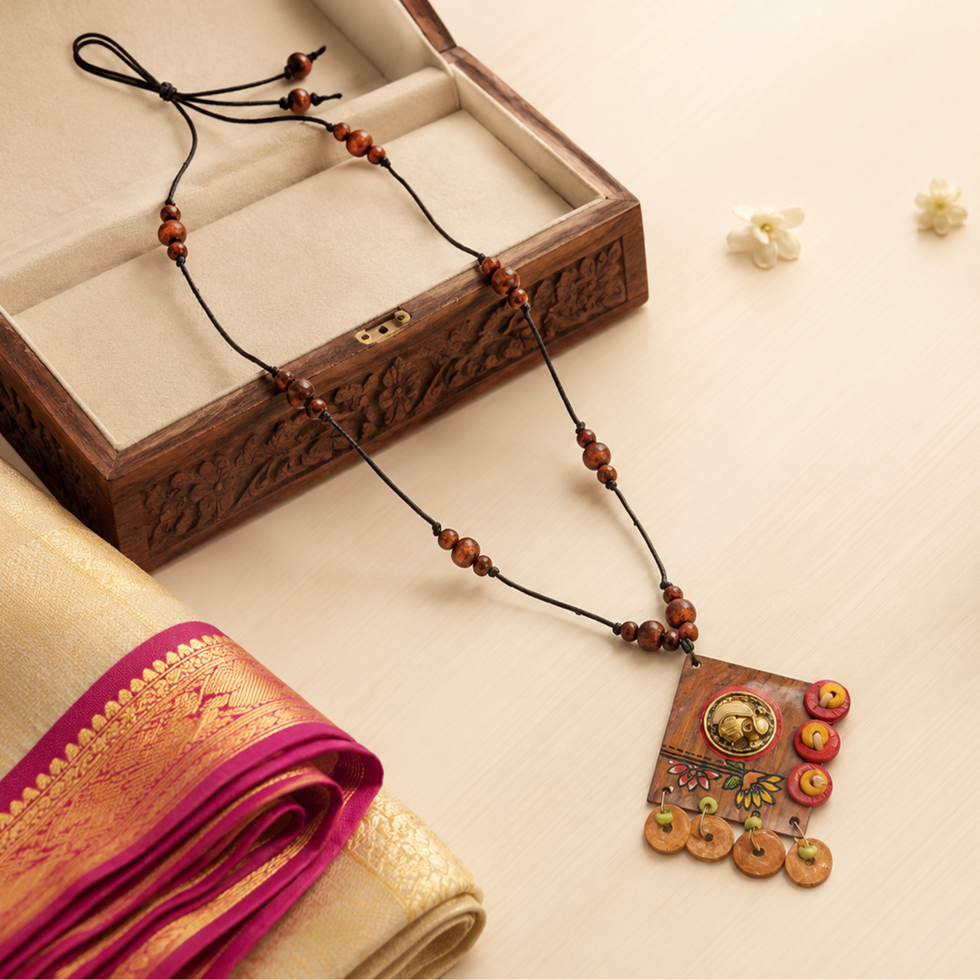 Queen of Wisdom' Handcrafted Tribal Dhokra Necklace
