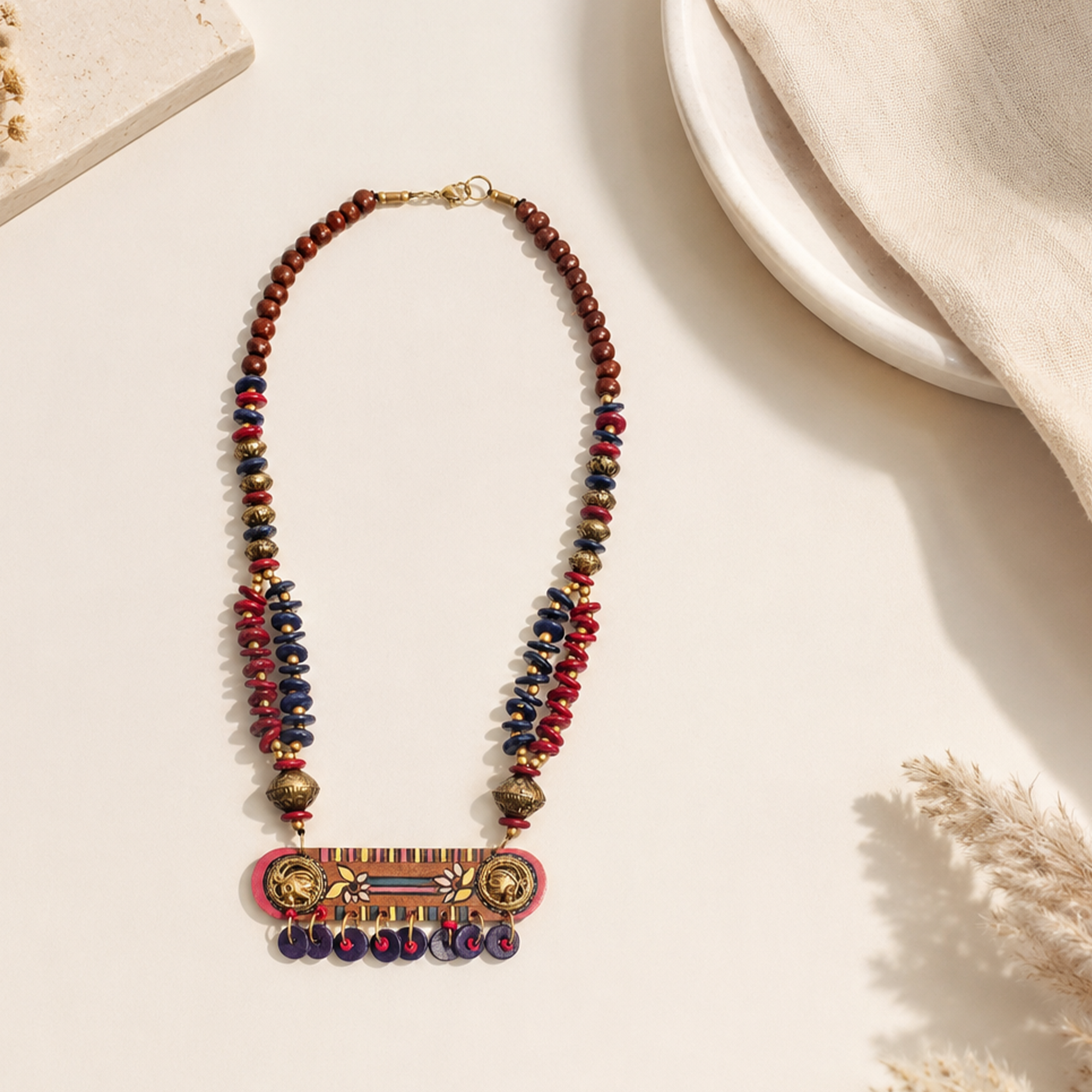 The Wise' Handcrafted Tribal Dhokra Necklace