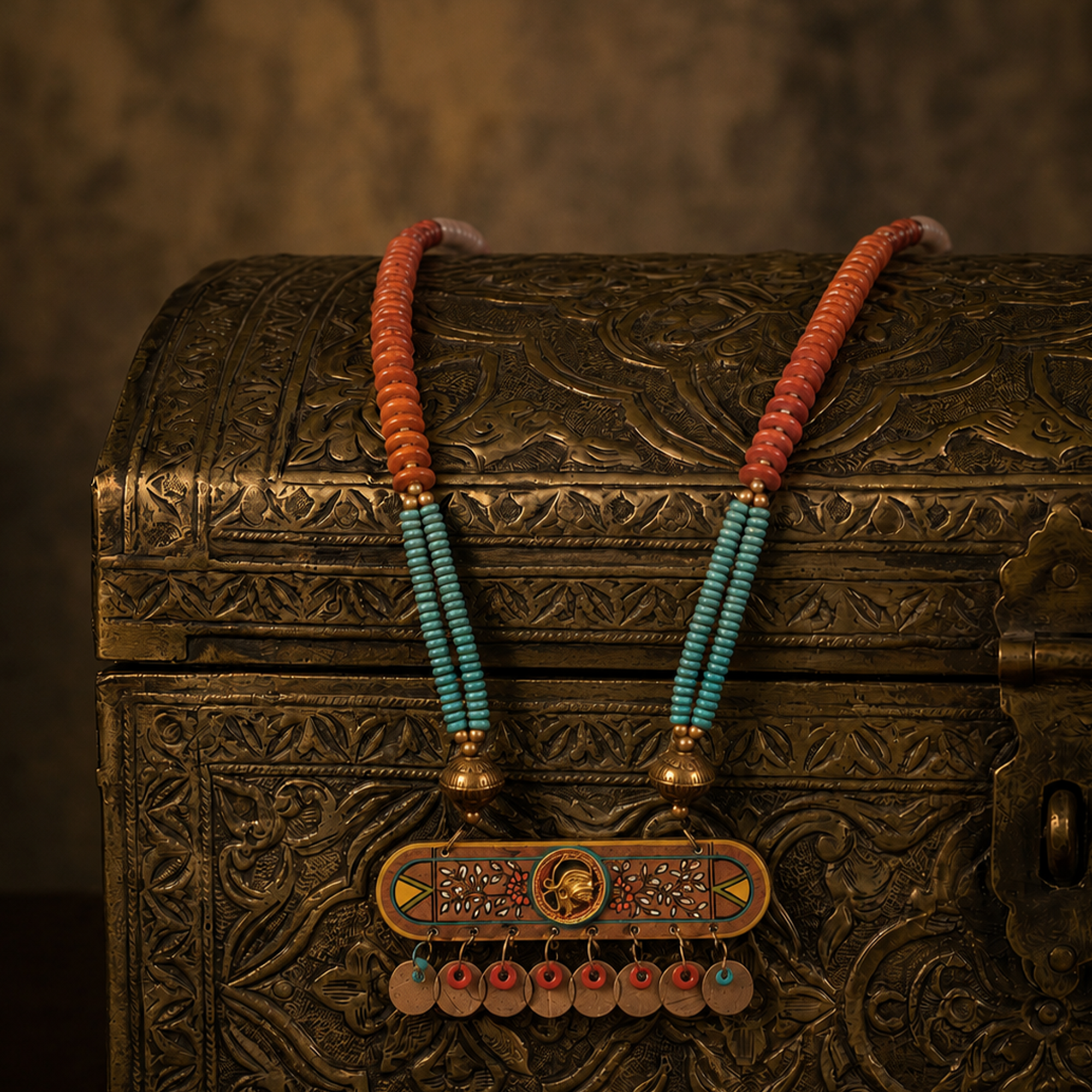Urvashi' Handcrafted Tribal Dhokra Necklace