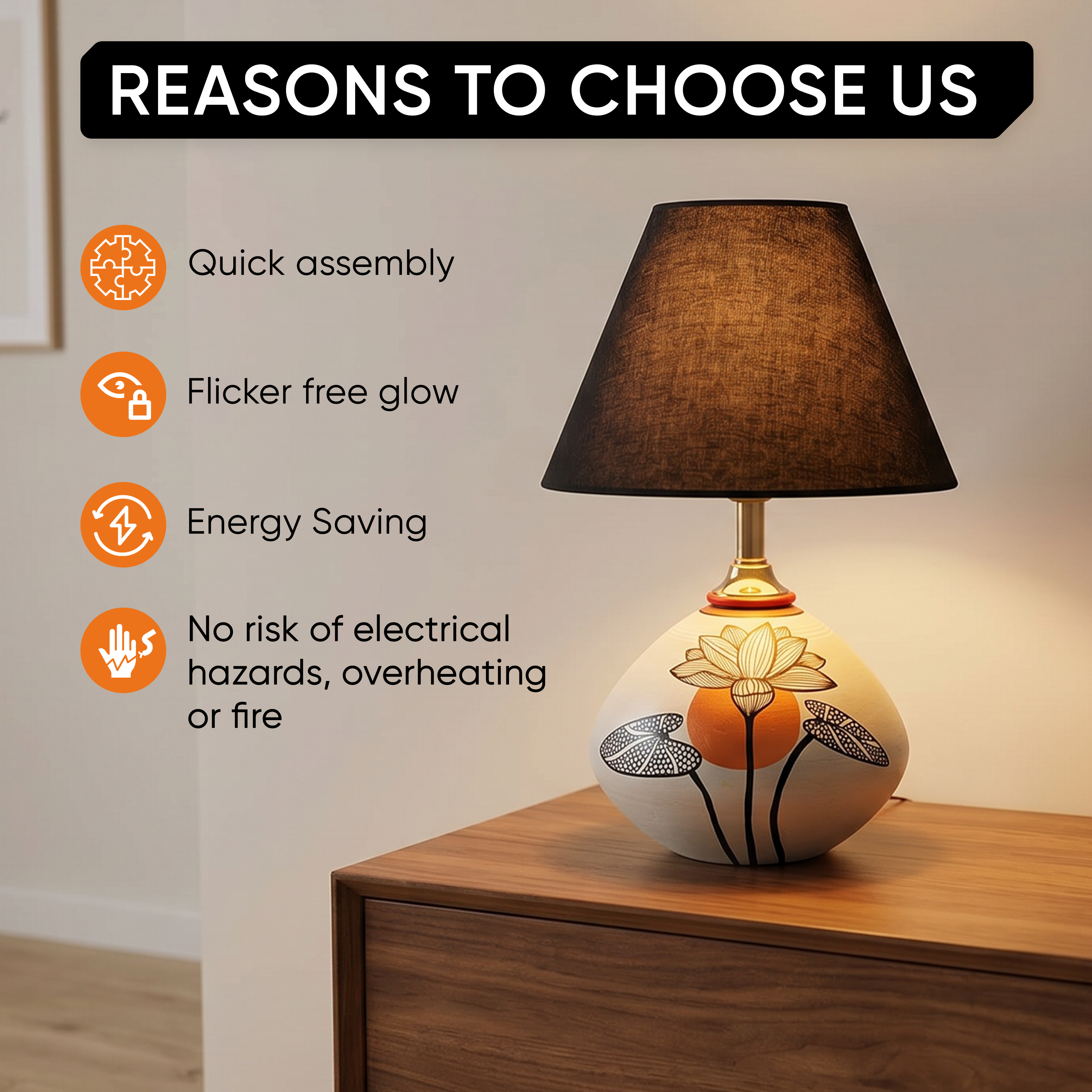 Silver Bloom Terracotta Table Lampshade  (8x8x14)
