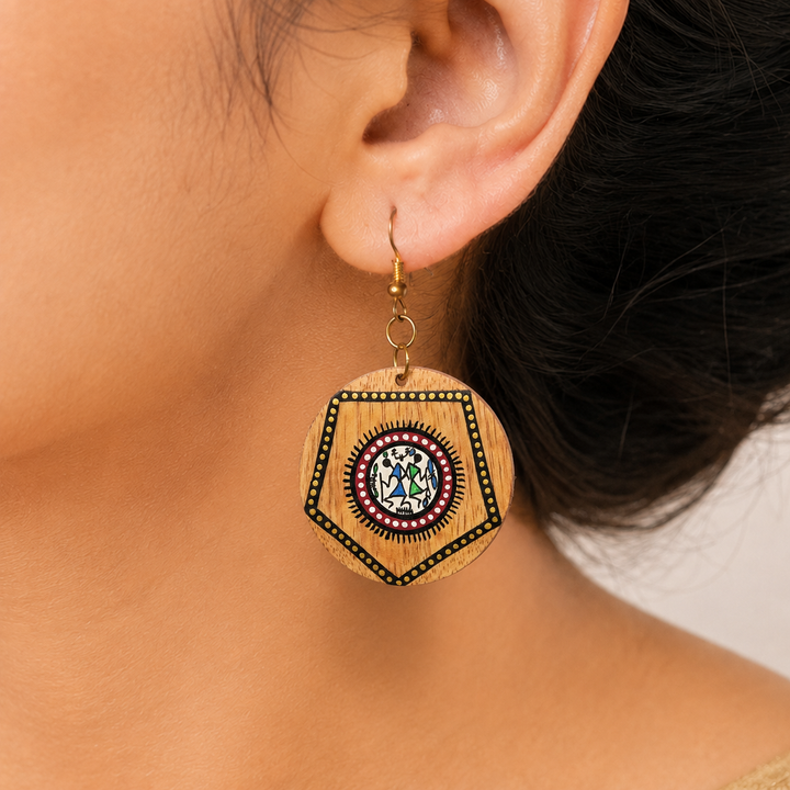 The Pentagon Handcrafted Tribal Earrings