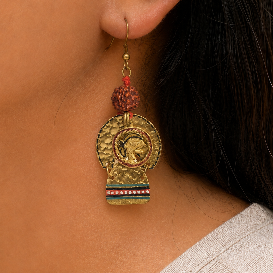 Golden Queen Handcrafted Tribal Earrings
