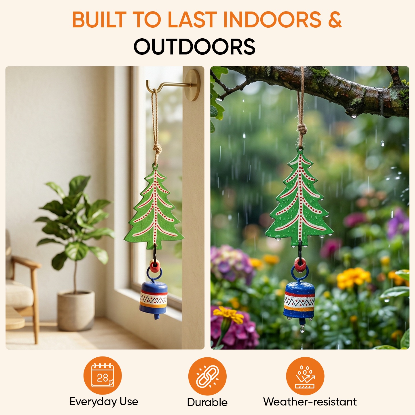 Aakriti Art Creations Green Tree Wind Chimes for Home