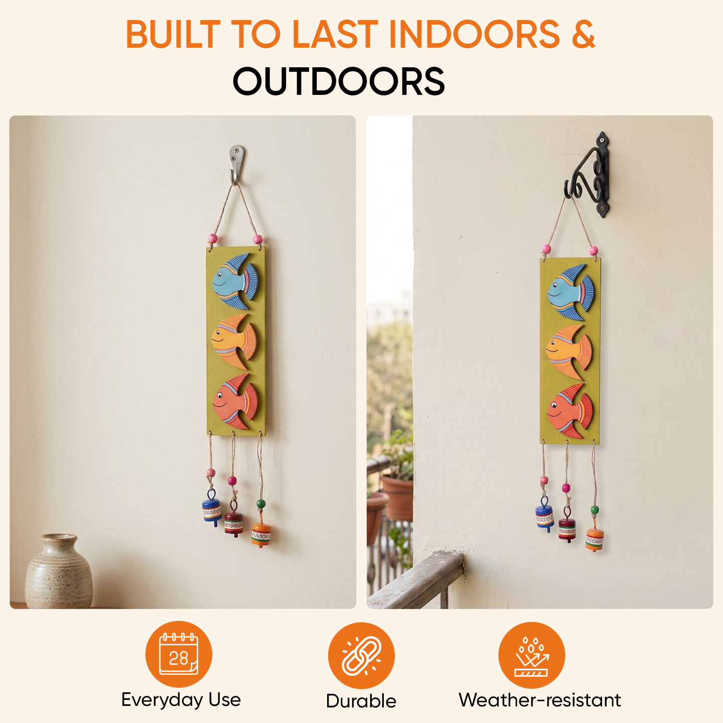 Fishy Hues Windchime (3x1x19)