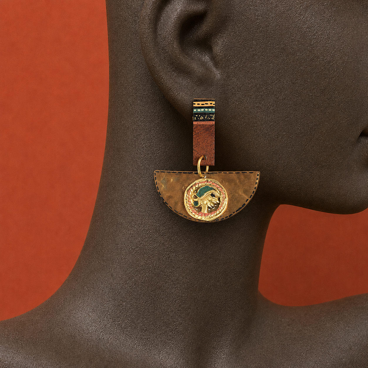 Queen Moon Handcrafted Earring