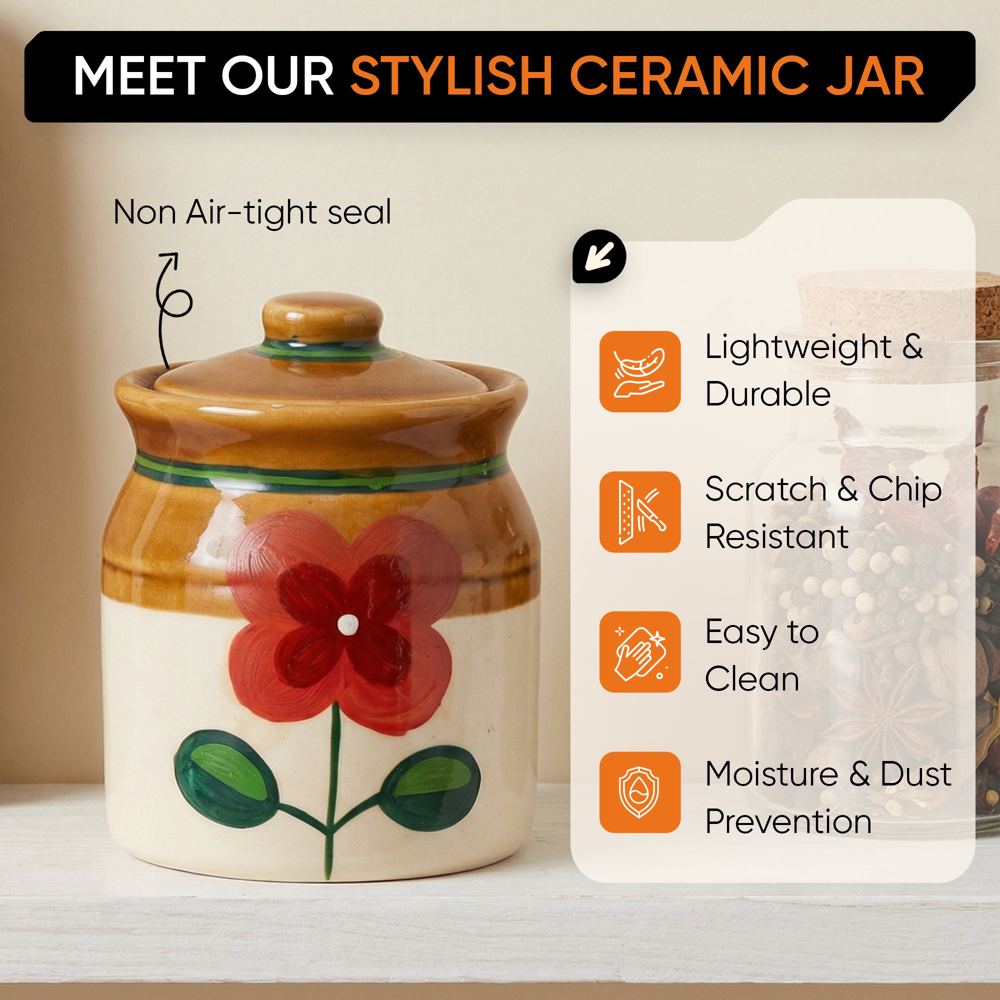 Pickle Jars Set of 2 with stand