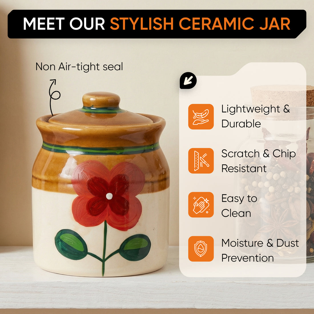 Pickle Jars Set of 2 with stand