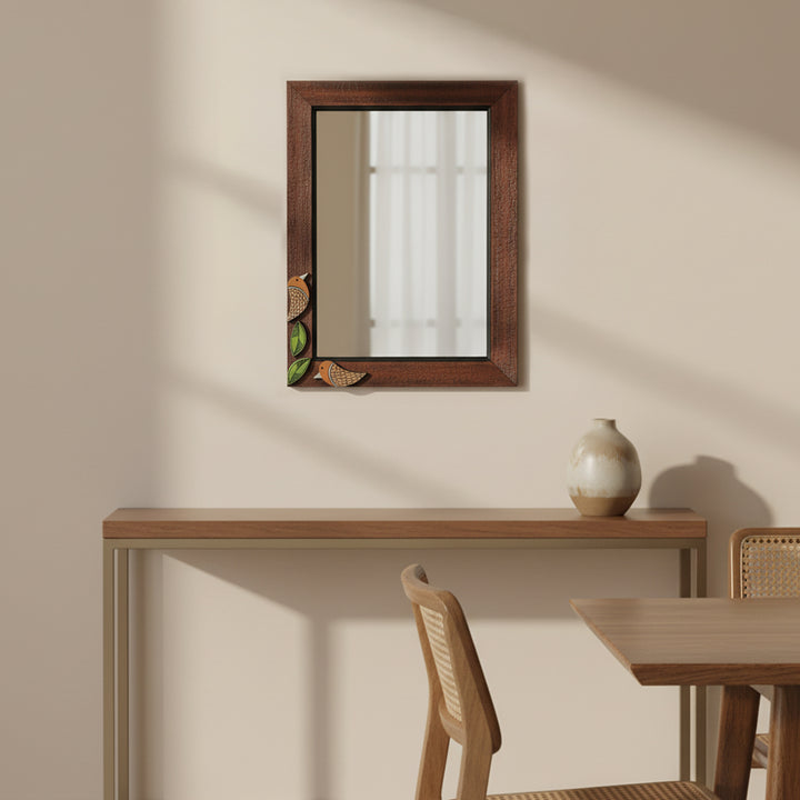 Mirror Handcrafted with Two Birds Tiles (12x16)