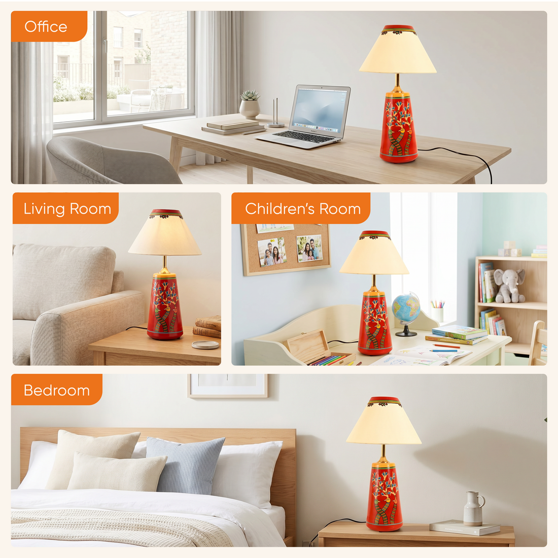 Chirping Birds Pyramid table Lamp