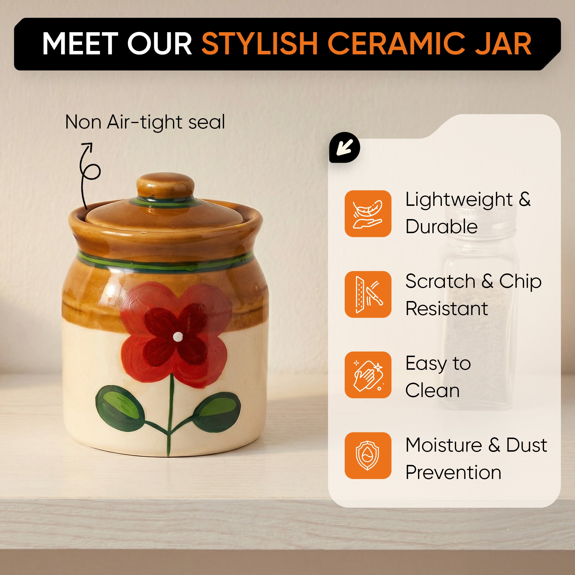 Pickle Jars Set of 4 with stand