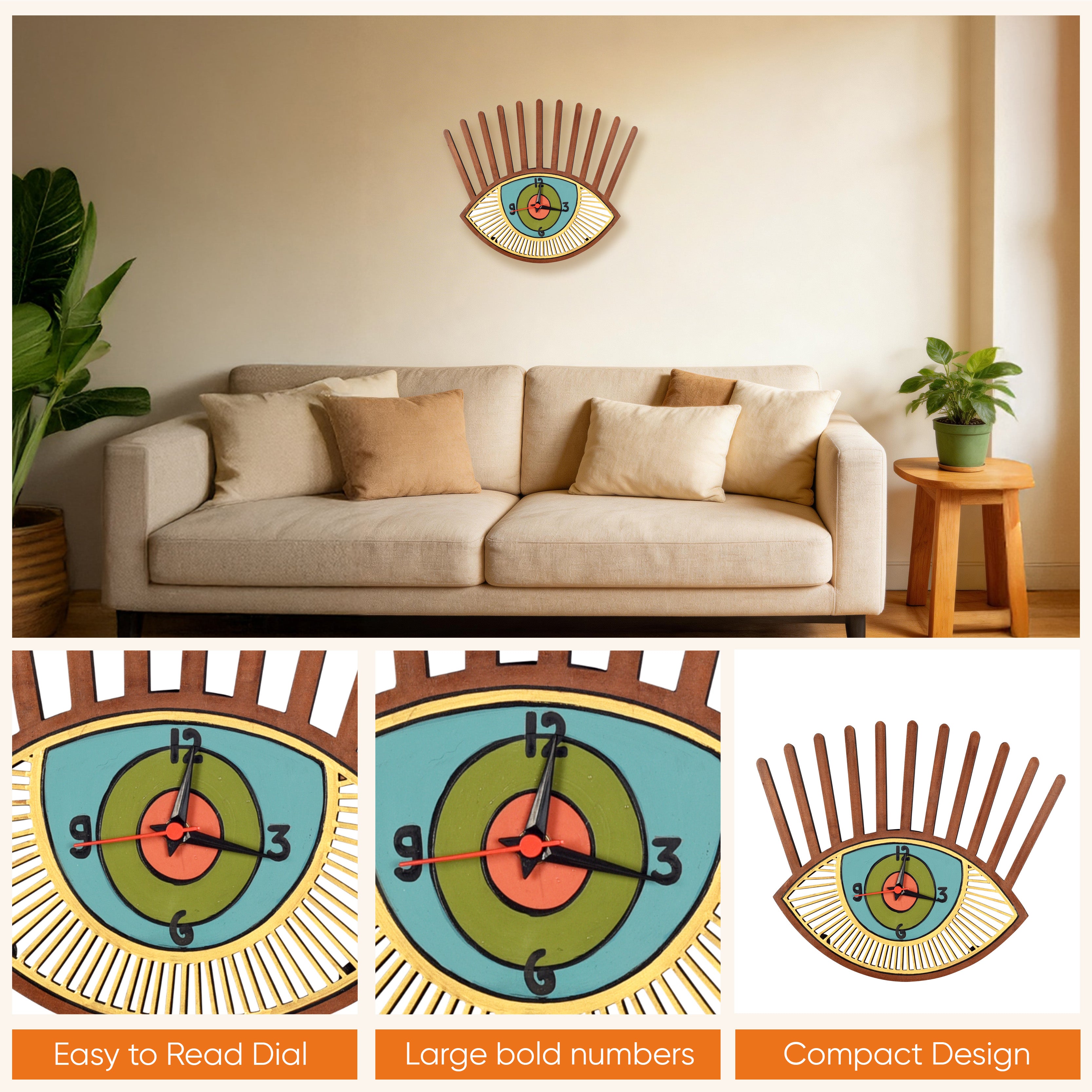 Tranquil Eyes Wall Clock