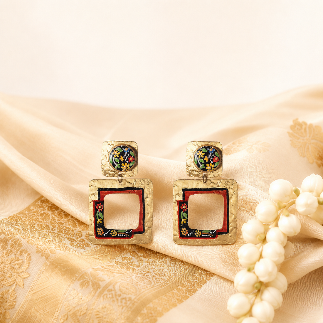 Golden Petal Earrings