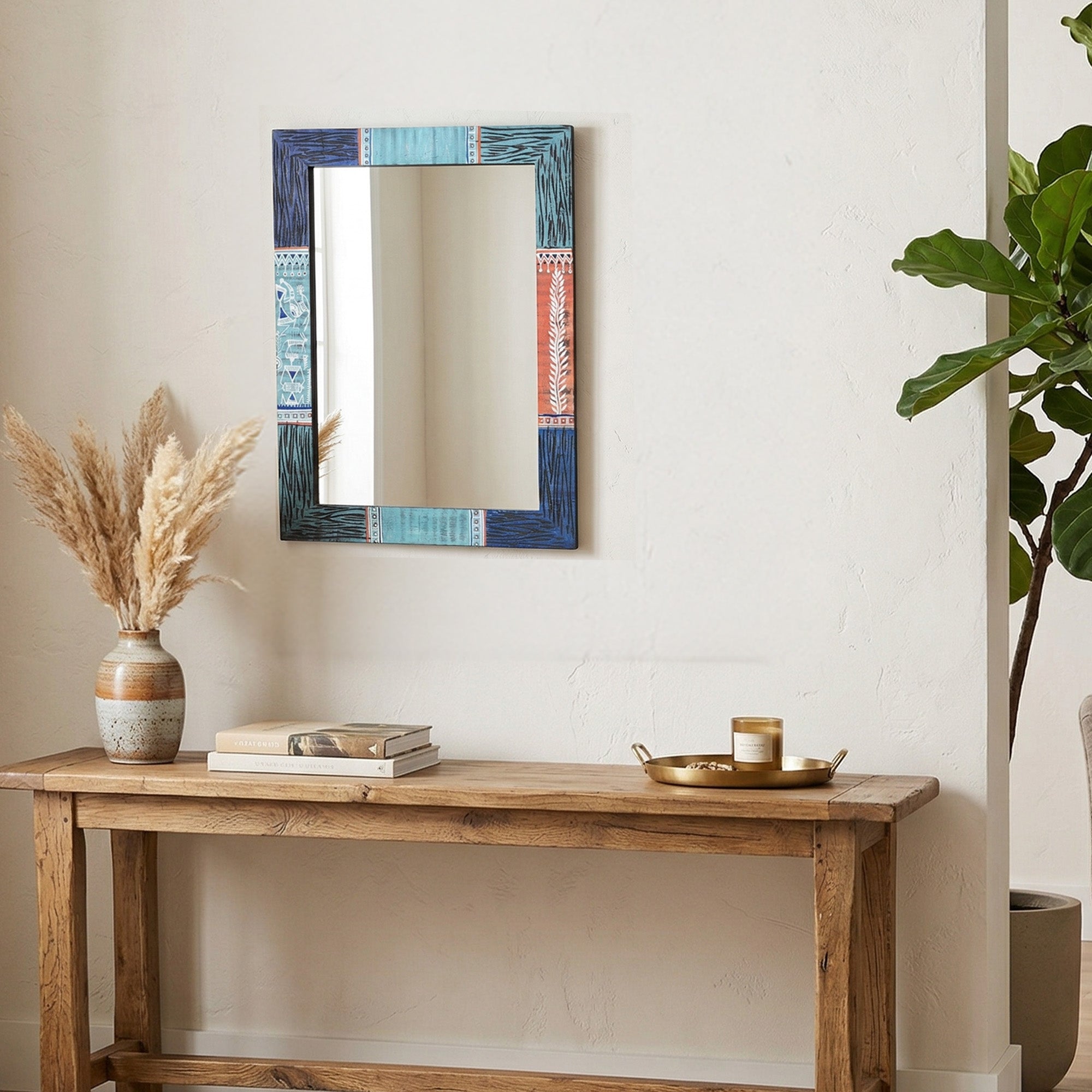 Cultural Reflections Wooden Mirror
