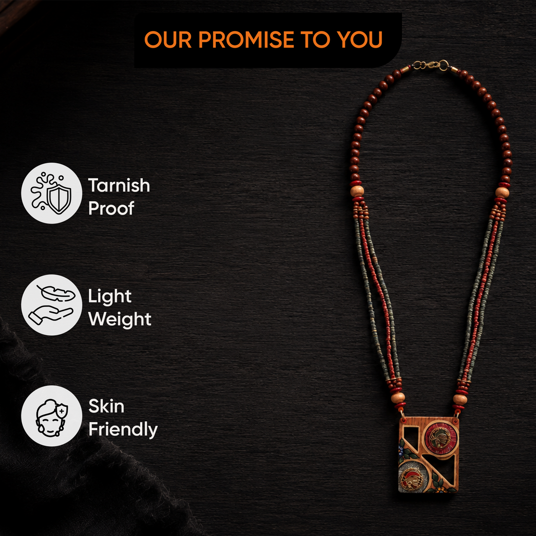 Two to Tango' Handcrafted Tribal Dhokra Necklace