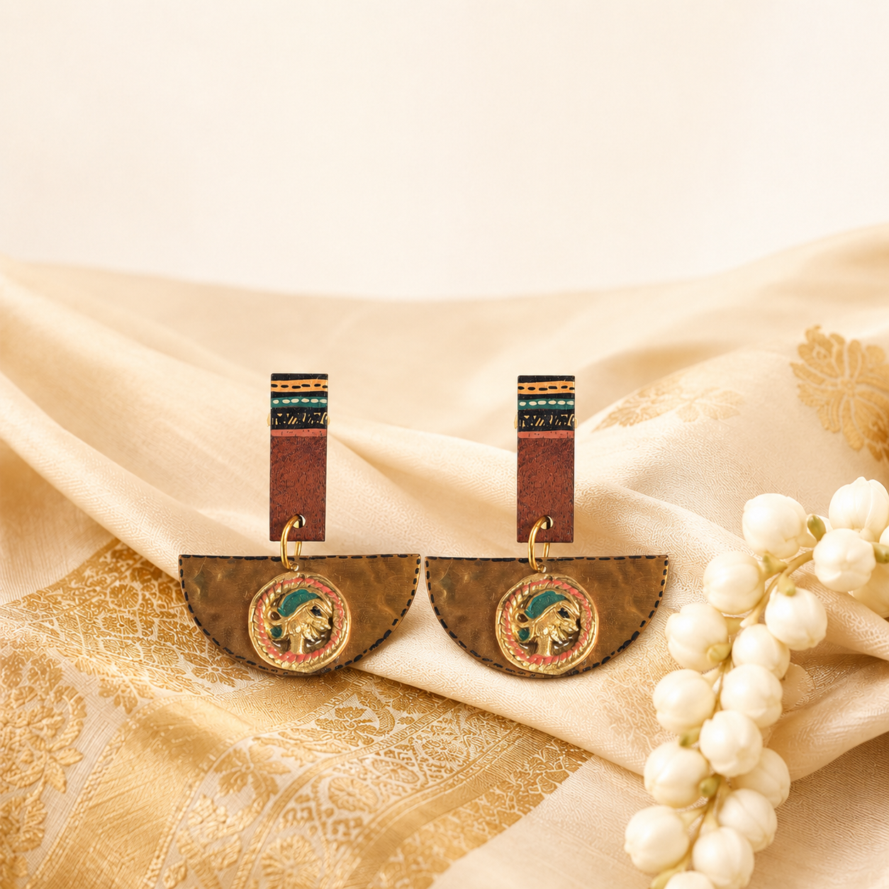 Queen Moon Handcrafted Earring