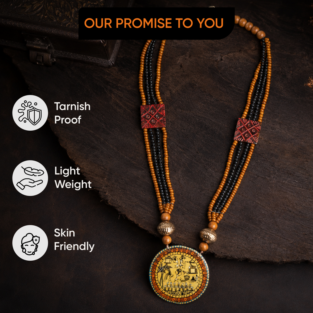 Zuri Tribal Art Necklace