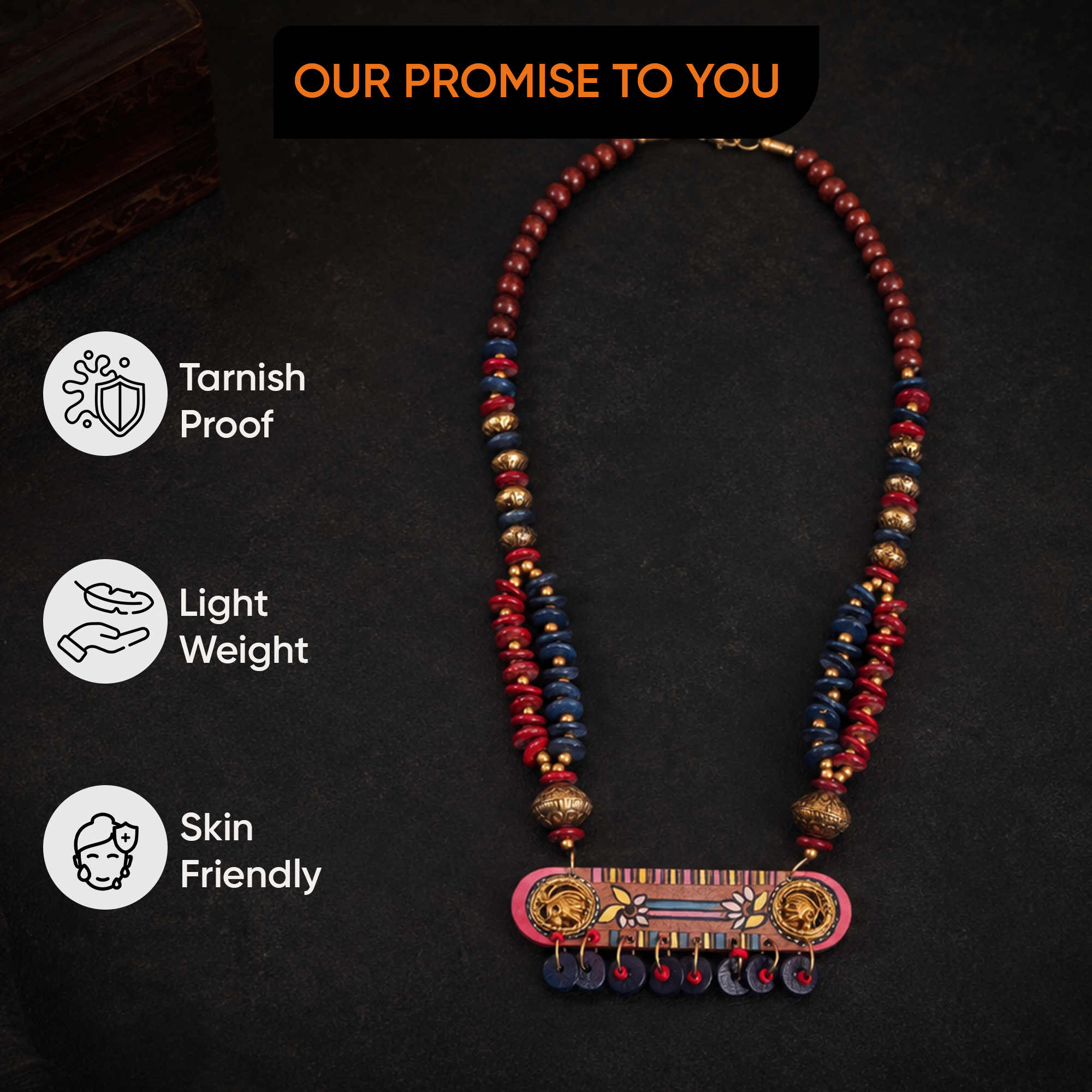 The Wise' Handcrafted Tribal Dhokra Necklace