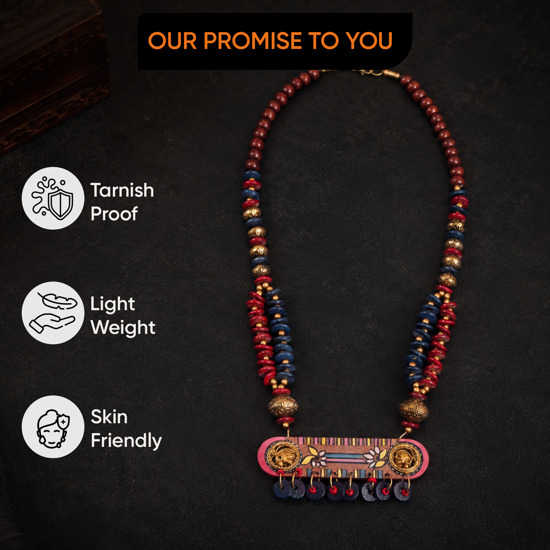 The Wise' Handcrafted Tribal Dhokra Necklace