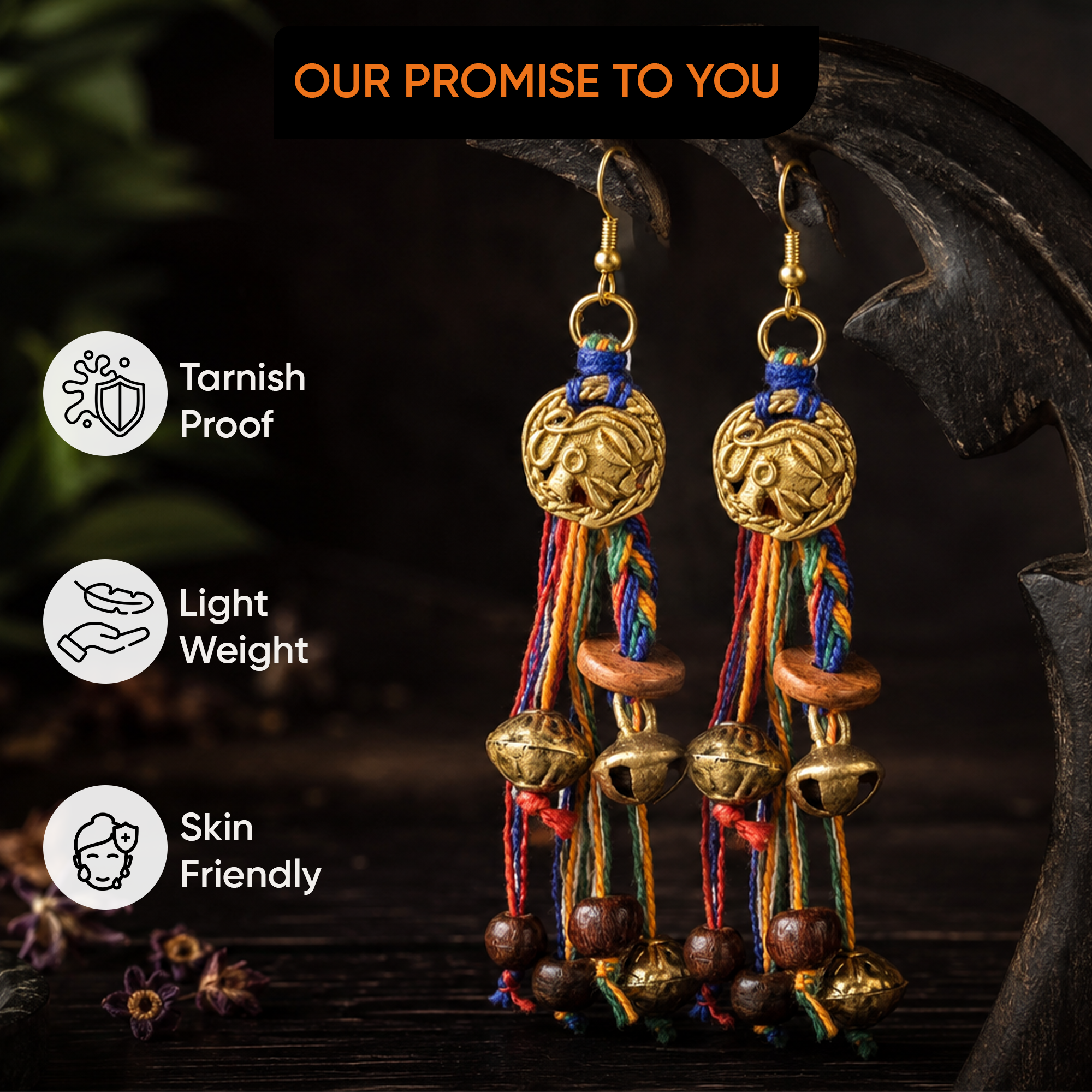 The Royal Court Handcrafted Tribal Earrings