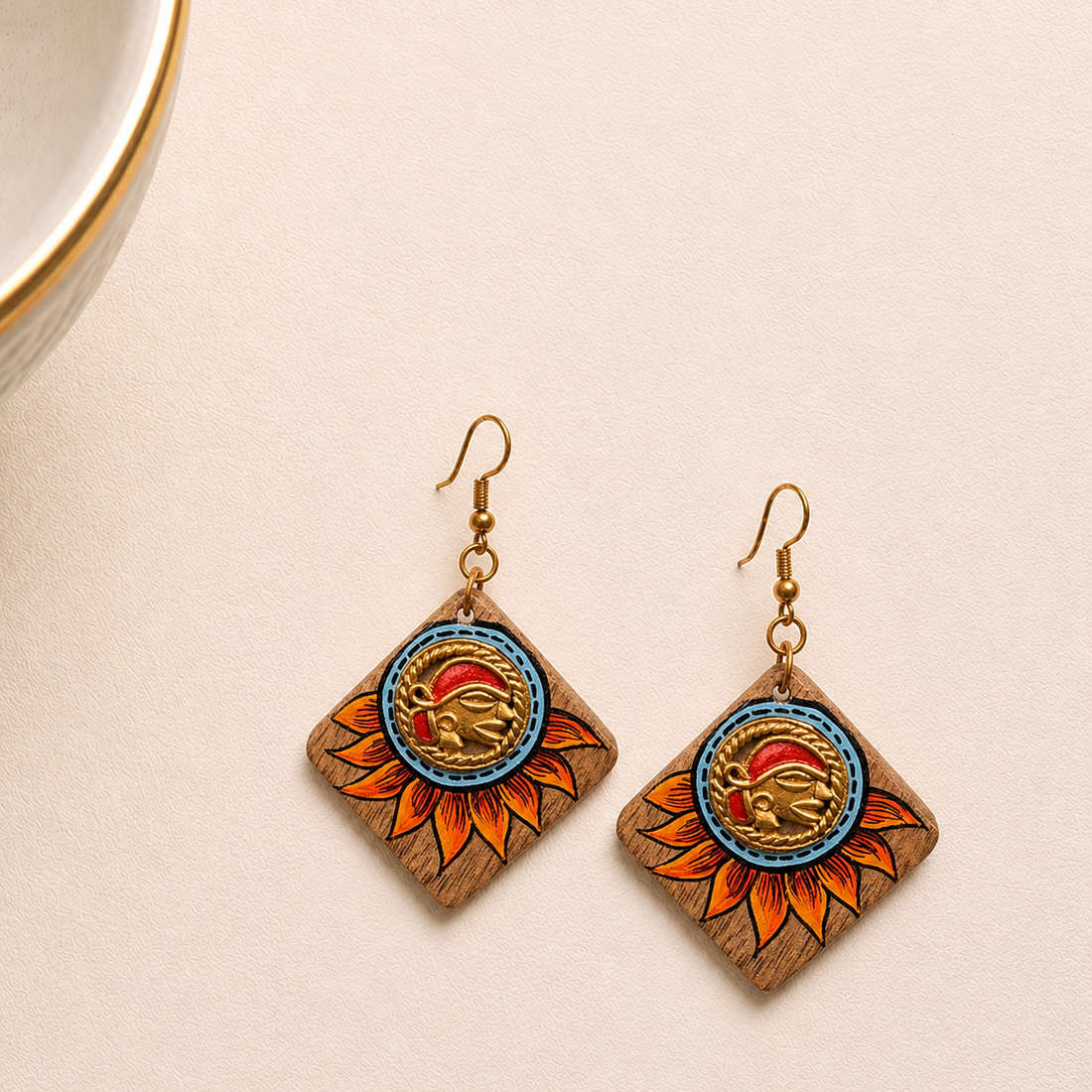 Butterfly-VI' Handcrafted Tribal Wooden Earrings
