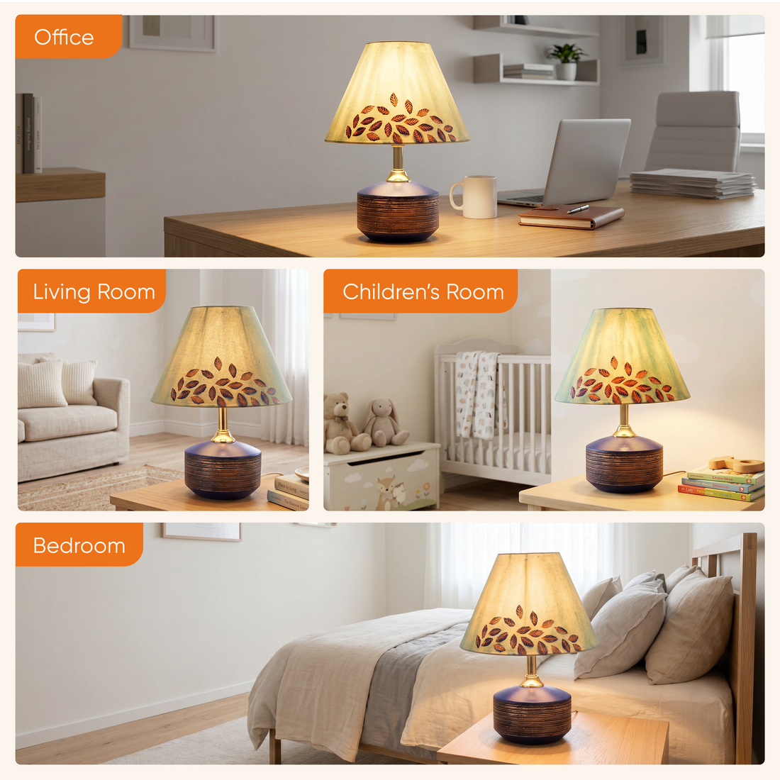 Ocean Mist Terracotta Table Lampshade ( 8x8x12)
