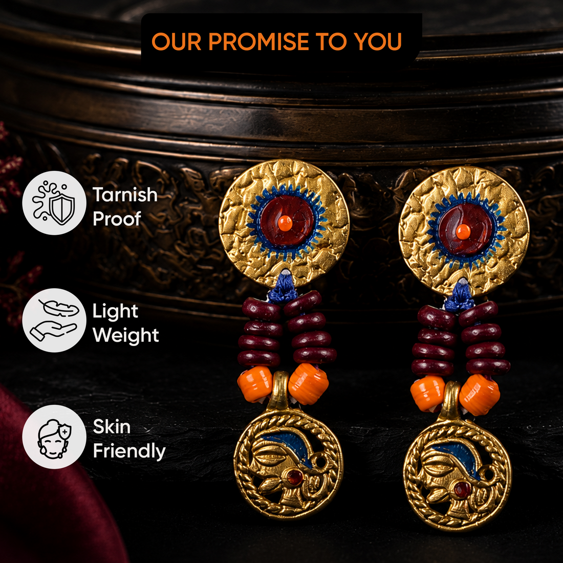 The Royals Handcrafted Tribal Earrings