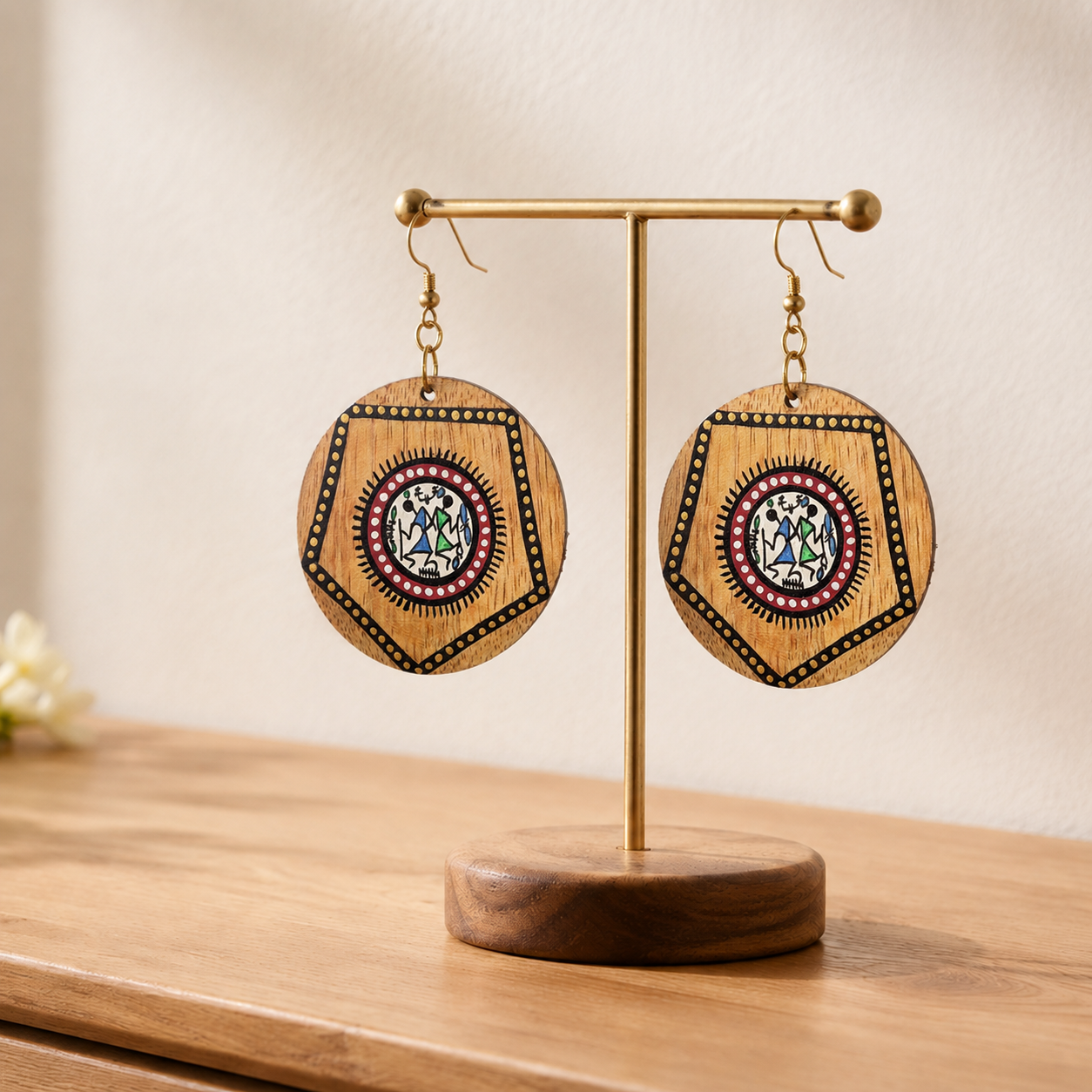 The Pentagon Handcrafted Tribal Earrings
