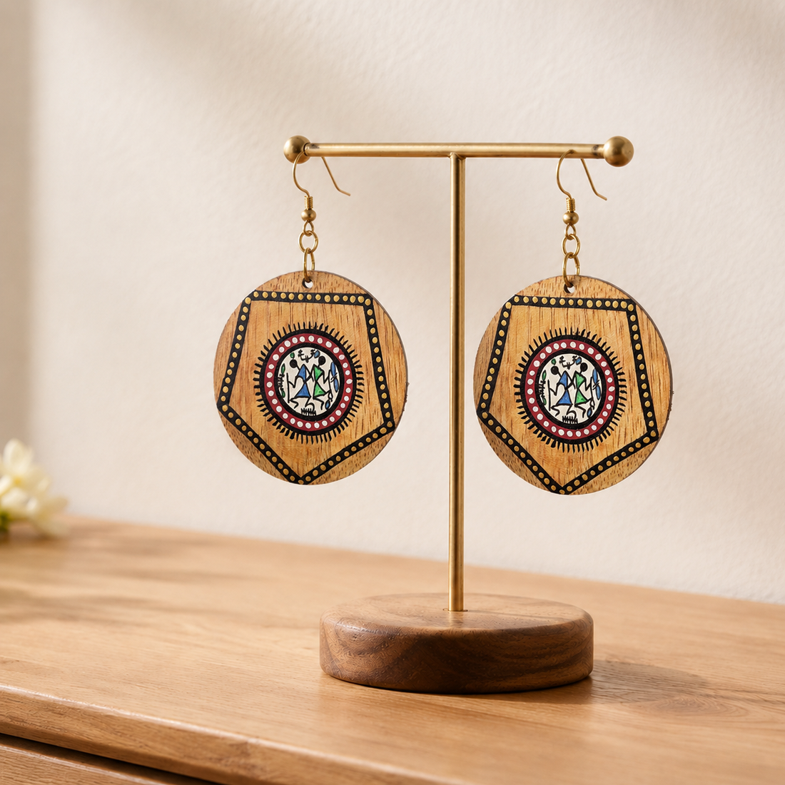 The Pentagon Handcrafted Tribal Earrings