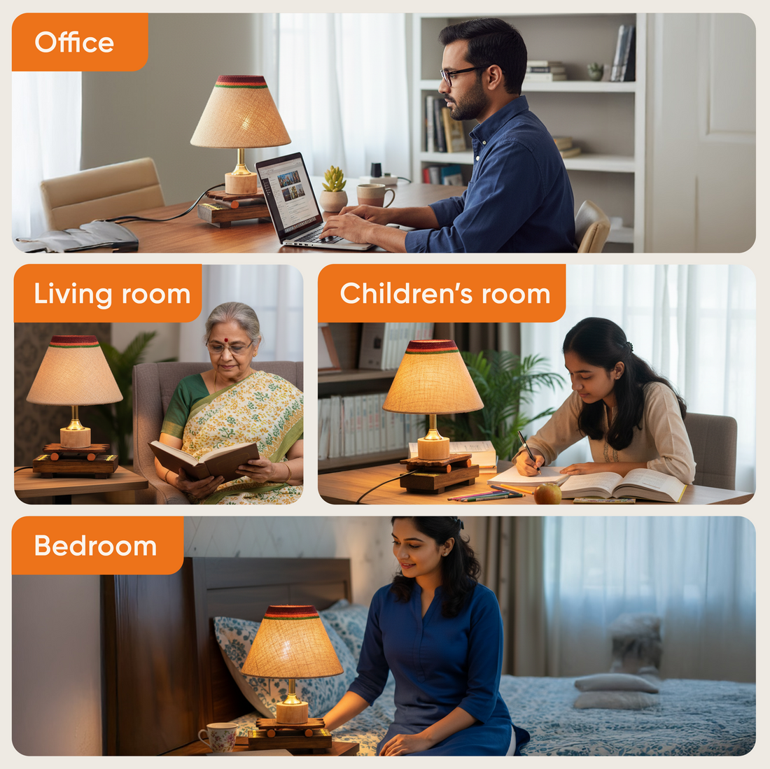 Something's fishy table lamp with shade (8x8x12)