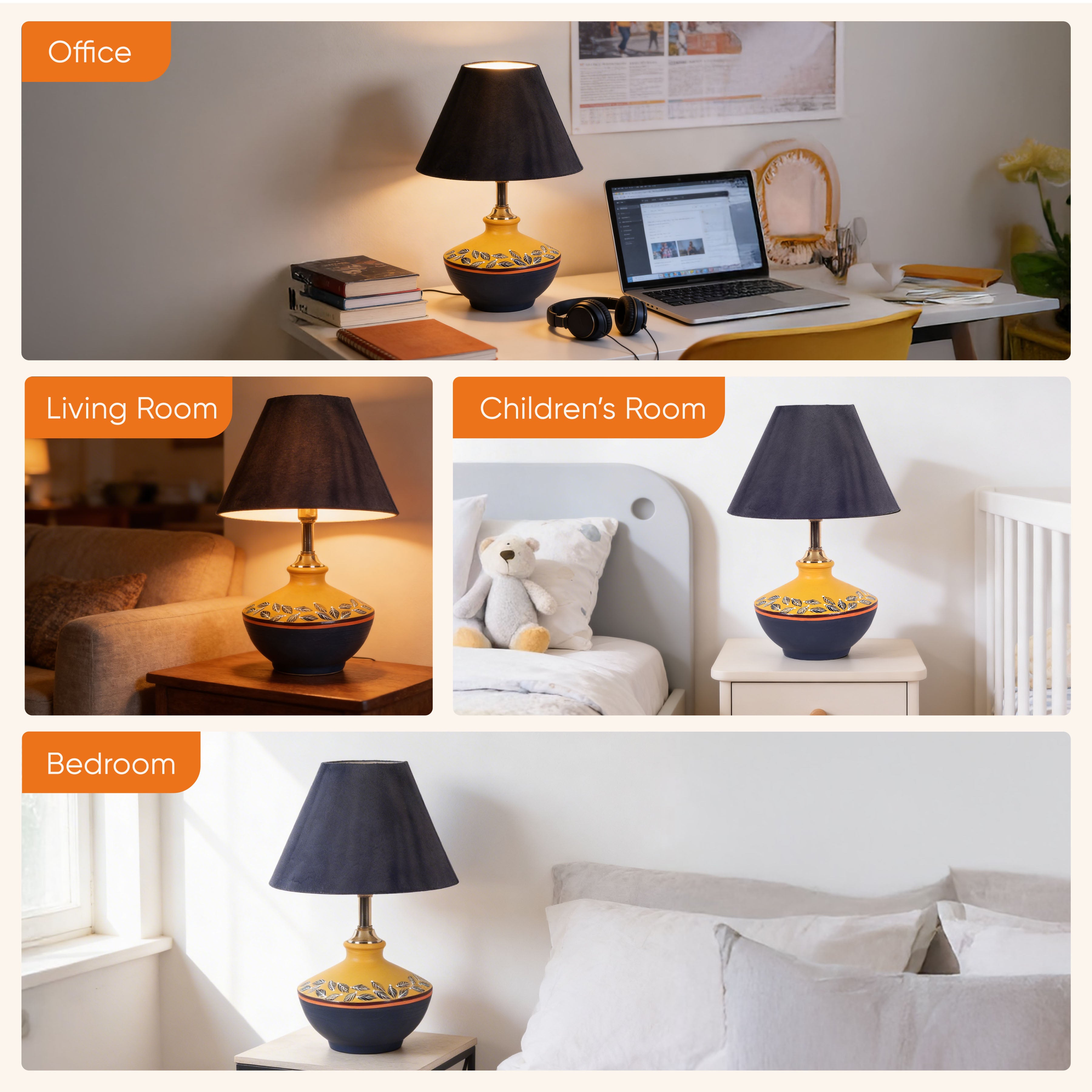 Sunflower Dreams Terracotta Table Lampshade ( 8x8x13)