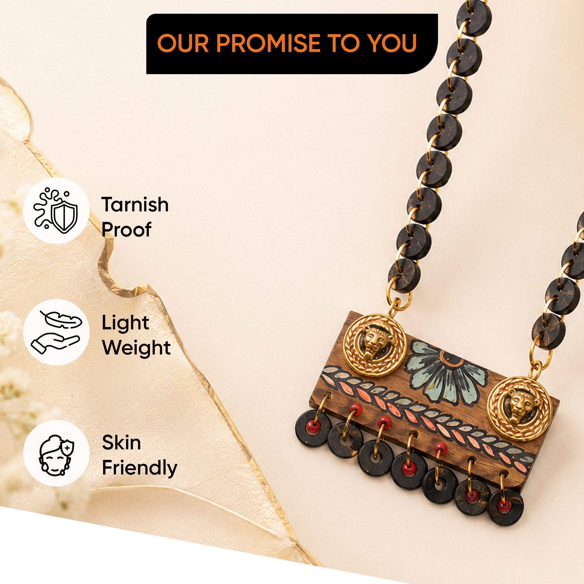 Tana-Mana' Handcrafted Tribal Dhokra Necklace