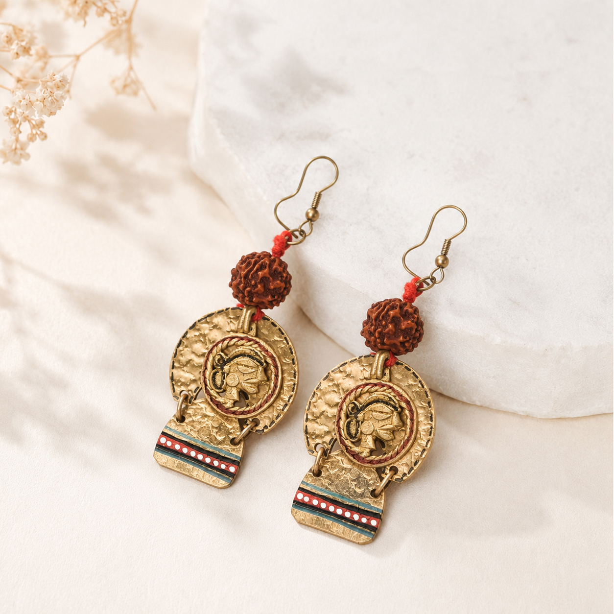 Golden Queen Handcrafted Tribal Earrings