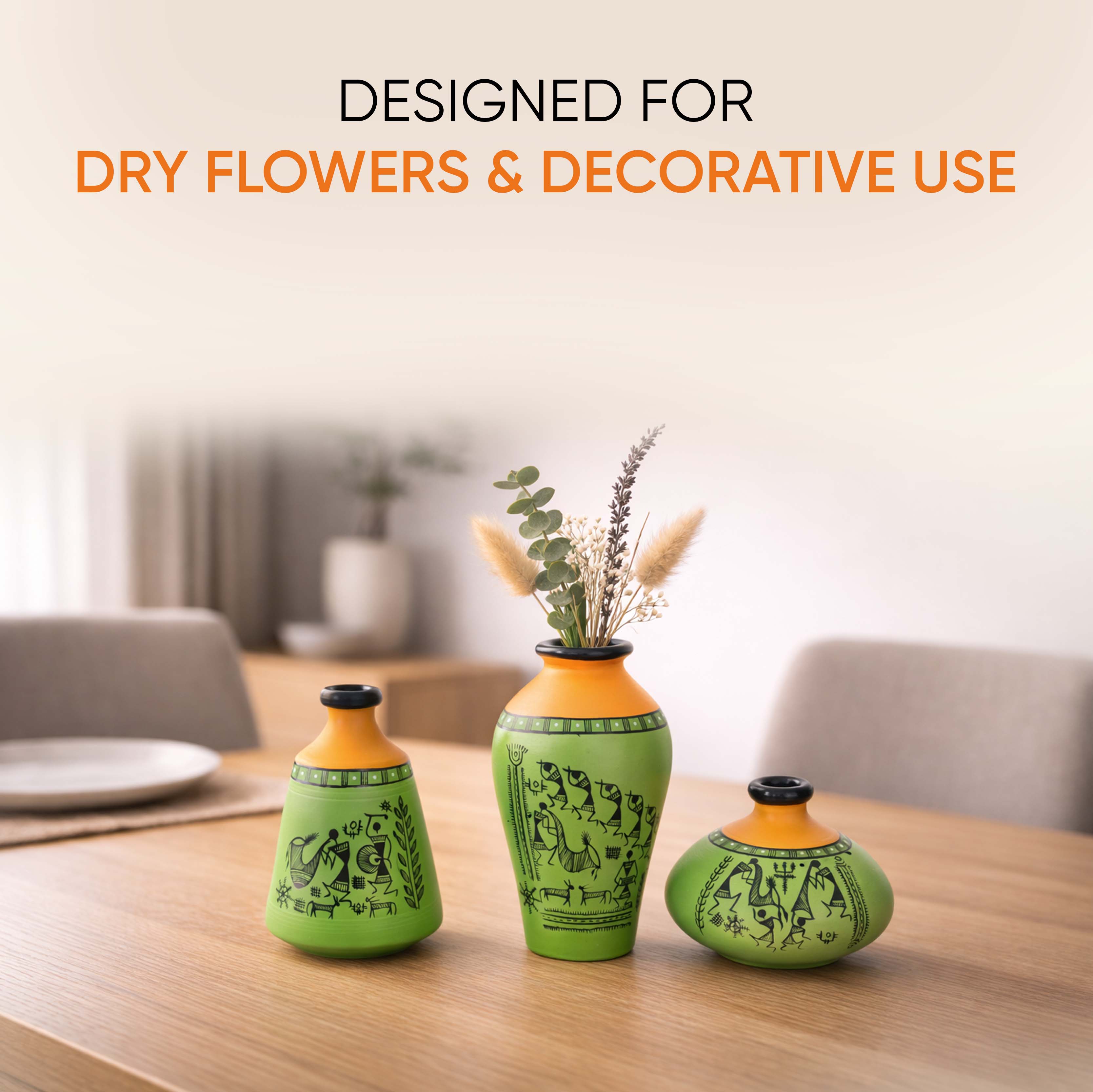 Savana Terracotta Vases Set of 3