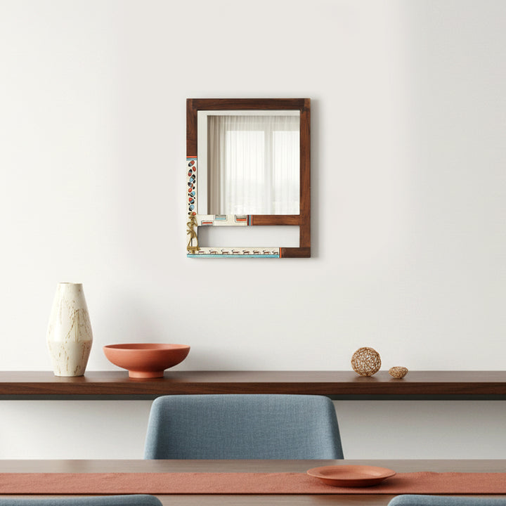 Reflective Spendor Teakwood Mirror