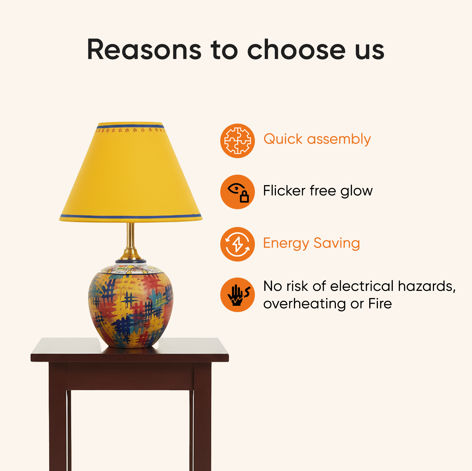 Colour Splash Terracotta Table Lamp (8x12)