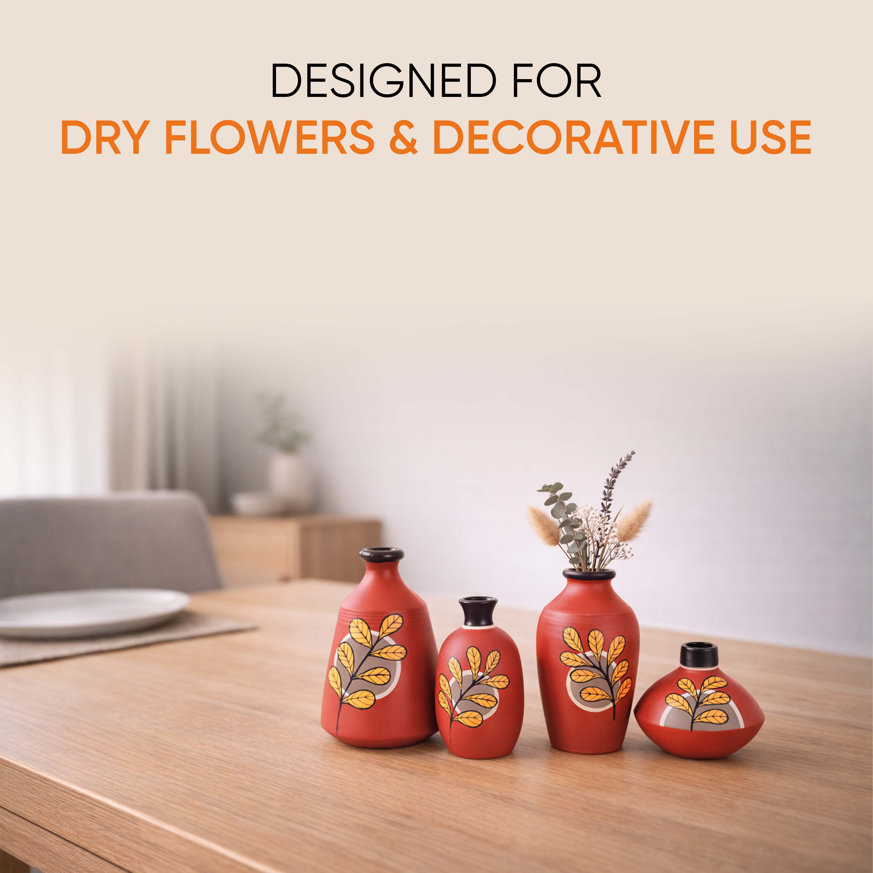 Scarlet Garden Terracotta Vase S04 (4x4x5)