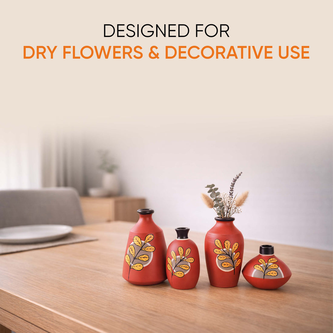 Scarlet Garden Terracotta Vase S04 (4x4x5)