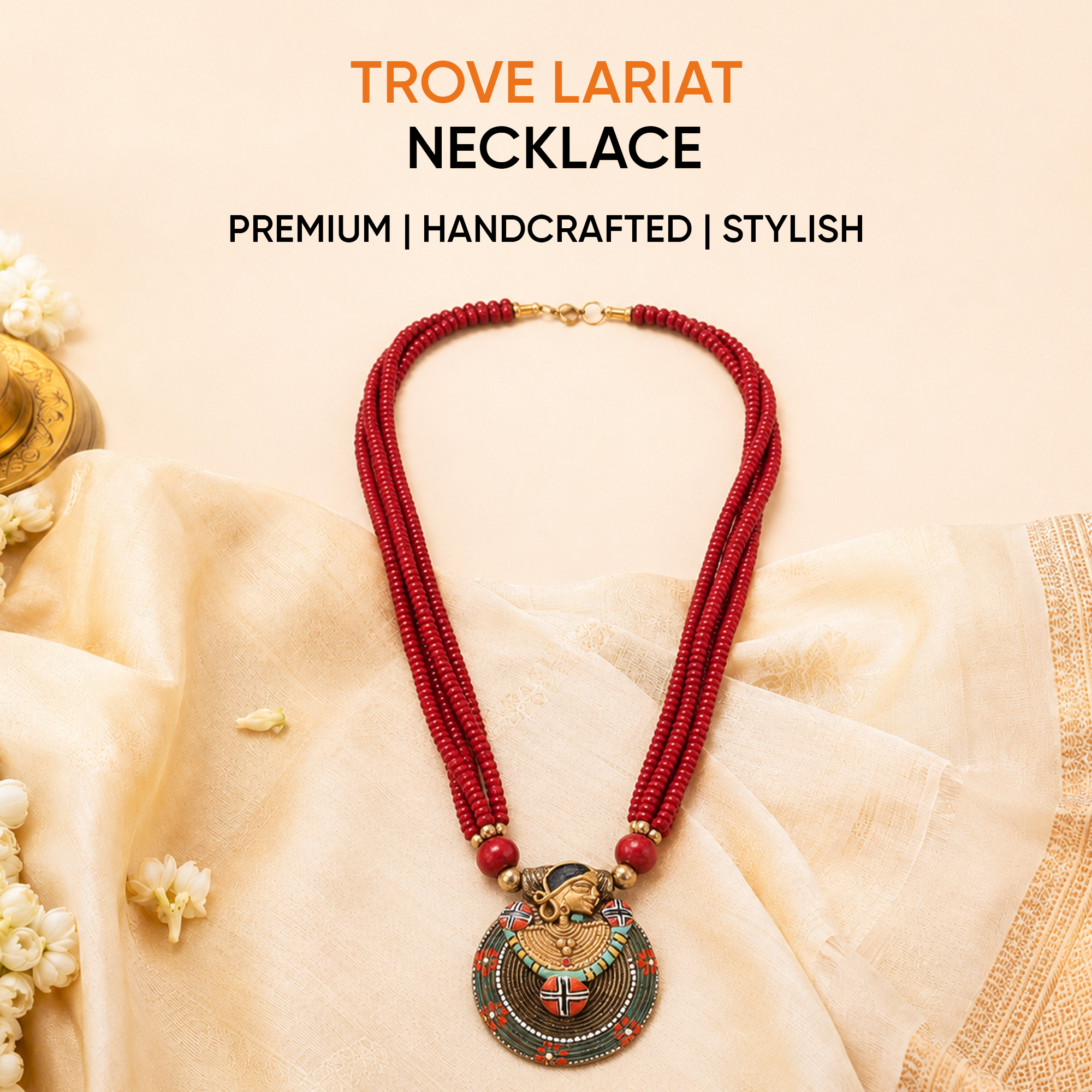 Nomad'S Treasure Trove Lariat Handcrafted Ethnic Necklace