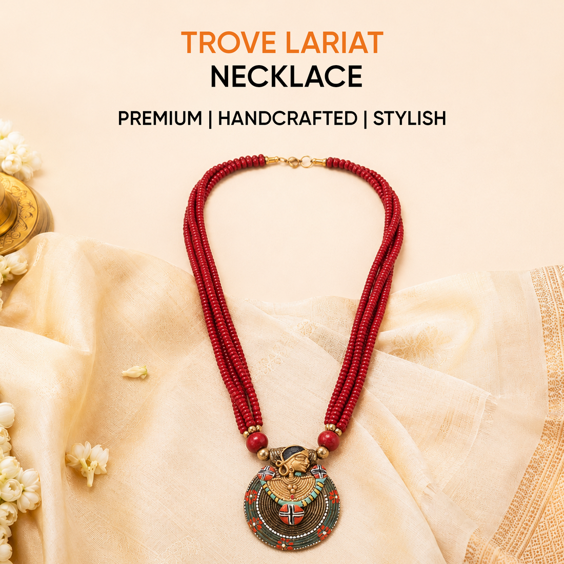 Nomad'S Treasure Trove Lariat Handcrafted Ethnic Necklace