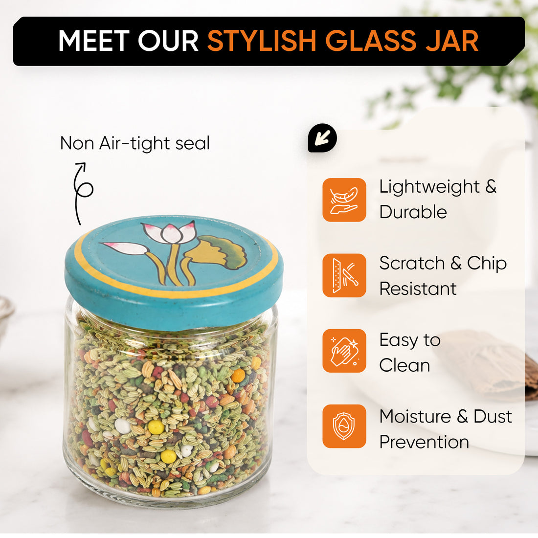Pichhwai Art Mukhwas Serving Jars and Tray