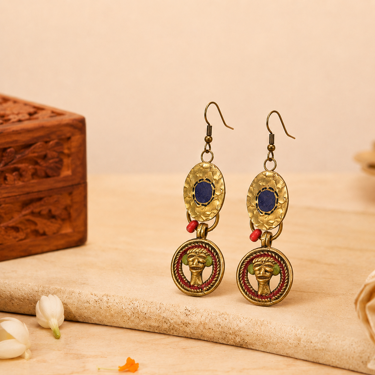 Queen Bleu Handcrafted Earrings