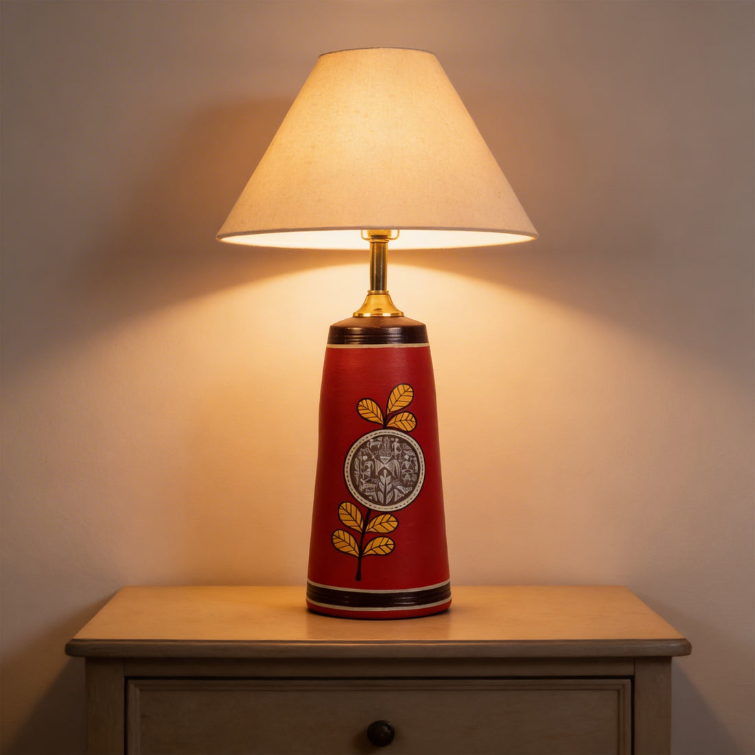Red Ember Terracotta Table Lampshade (10x10x19)